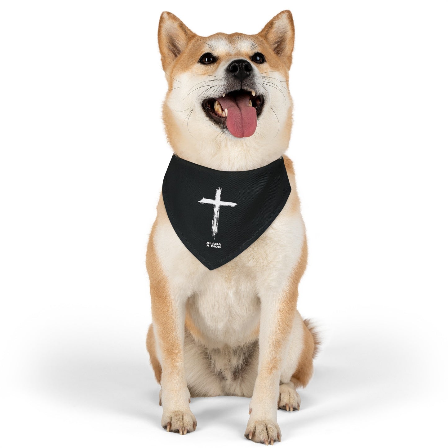 Collar de Bandana para Mascotas Negro | Alaba a Dios