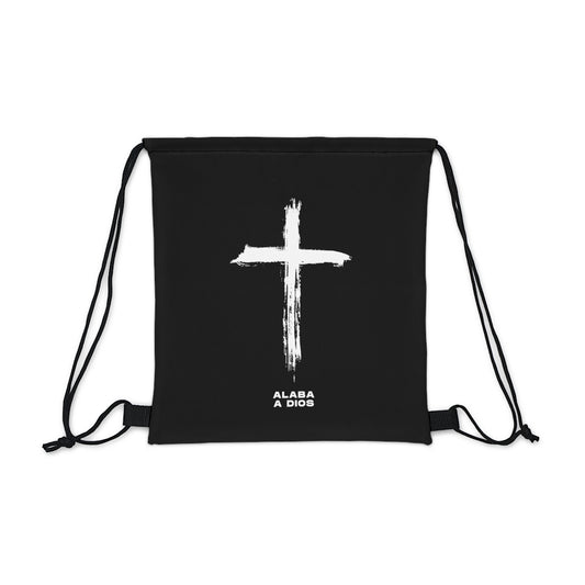 Mochila de Cordón Negra  | Cruz Blanca